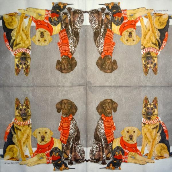 HUN-778 Dogs - 3-ply - ppd - Two Can Art